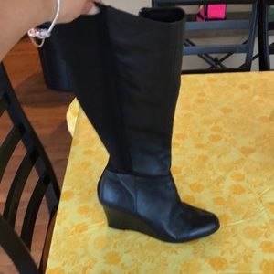 Michael Kors Black wedge boots